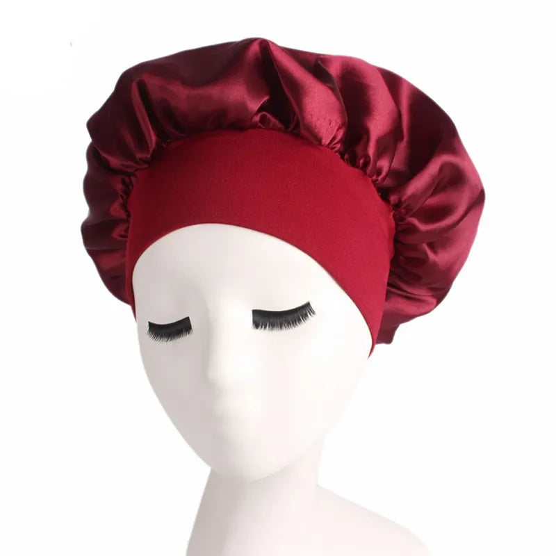 Women Bonnet Satin Sleeping Hat Hair Night Sleep Cap Head