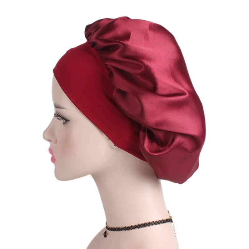 Women Bonnet Satin Sleeping Hat Hair Night Sleep Cap Head