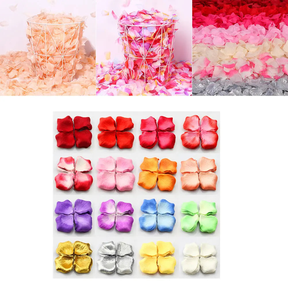 100Pcs Silk Rose Petals Artificial Flower Petals Valentine Day Wedding  Decoration