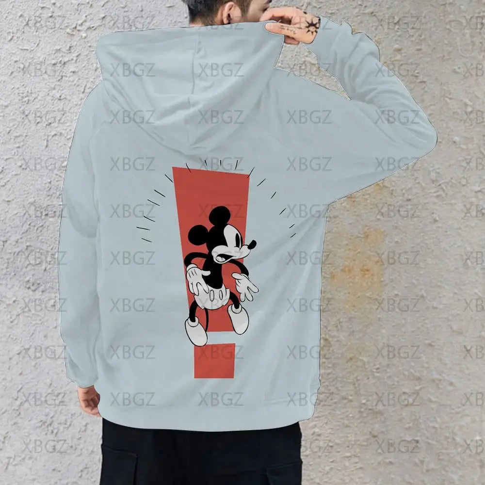 Couples 2024 Disney Jacket Woman Mickey Men's Hoodie Couple Outfit Hoodies Minnie Mouse Sweatshirts Children's Y2k Print