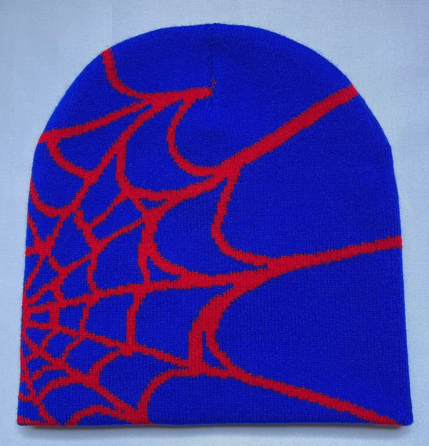 Unisex Spider Web Jacquard Beanie Caps Y2K Knitted Warm Elastic Knit Hat For Women/Men