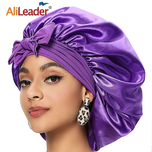 Satin Bonnets Silk Satin Bonnet Cap Night Sleep Hat Hair