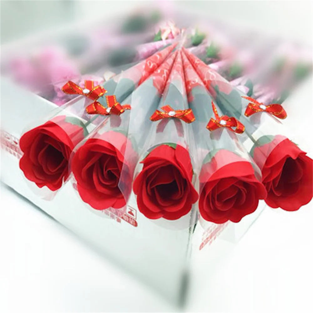 1pc Artificial Flower Rose Decor Valentines Day Mothers Gift