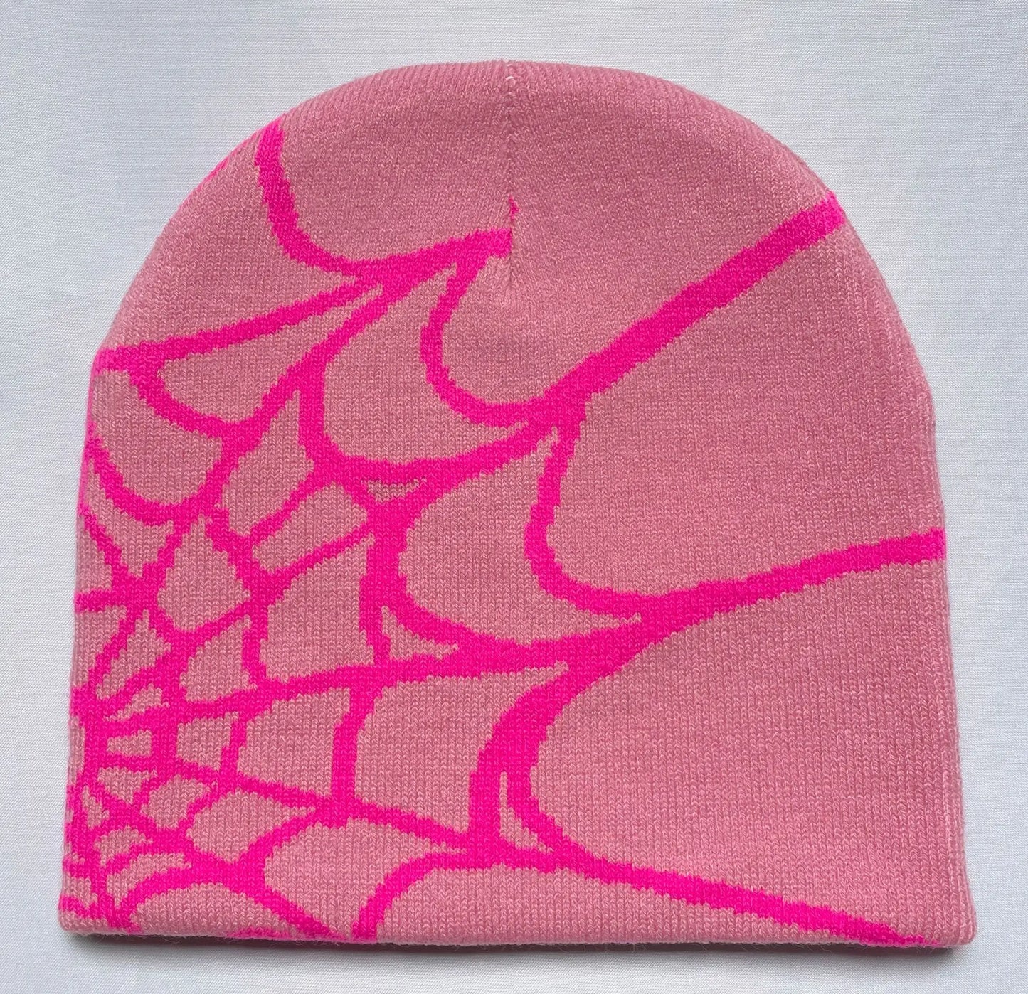 Unisex Spider Web Jacquard Beanie Caps Y2K Knitted Warm Elastic Knit Hat For Women/Men