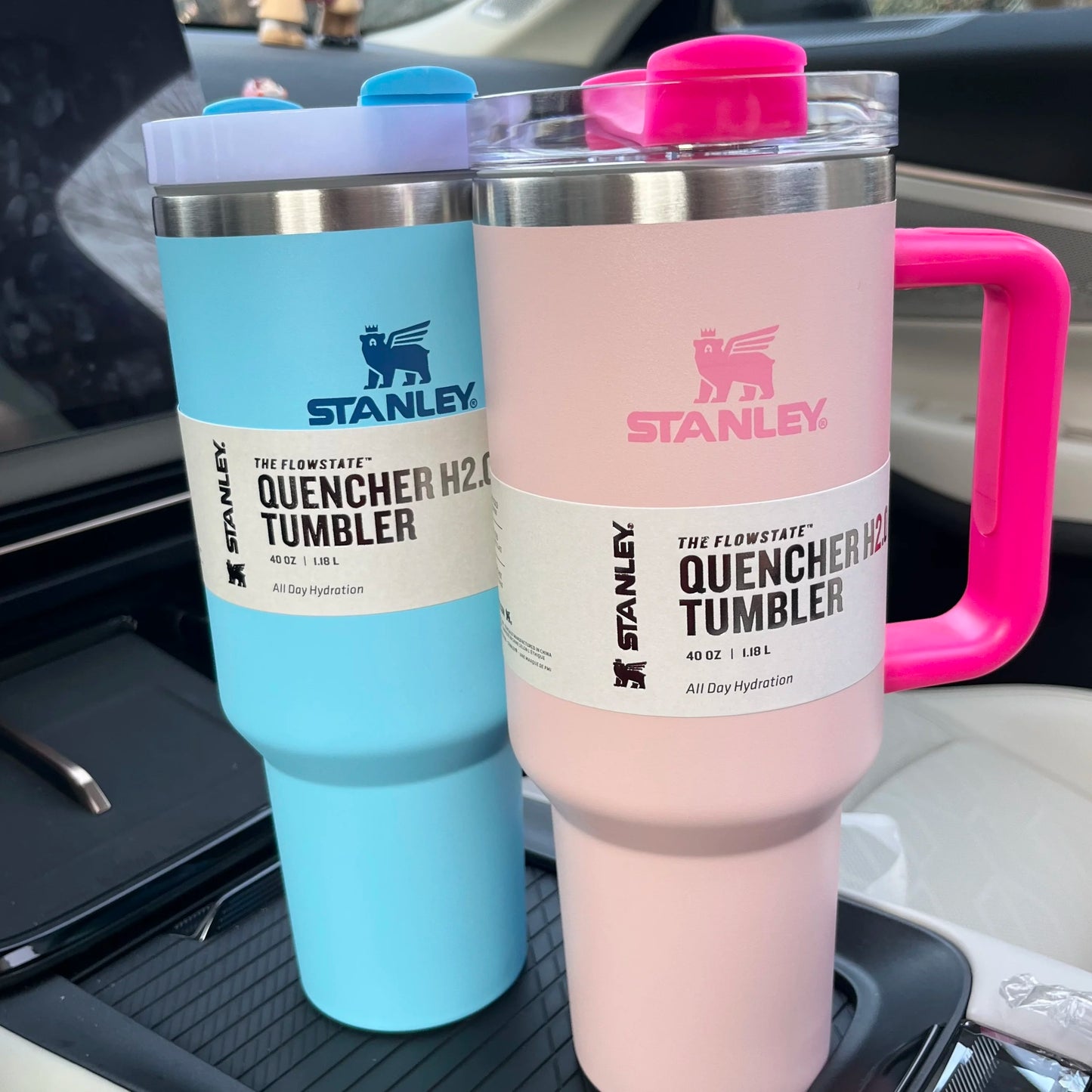 Original Stanley Quencher 40oz Quengher H2.0 Tumbler with Handle Lids Stainless Steel Termos Cup Car Mugs