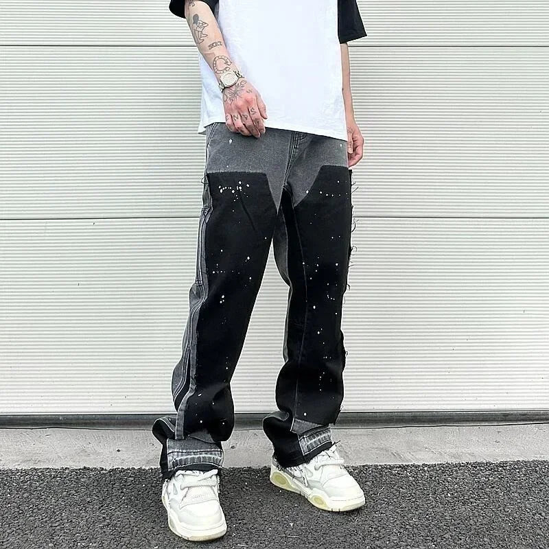 European / American retro Stacked Jeans