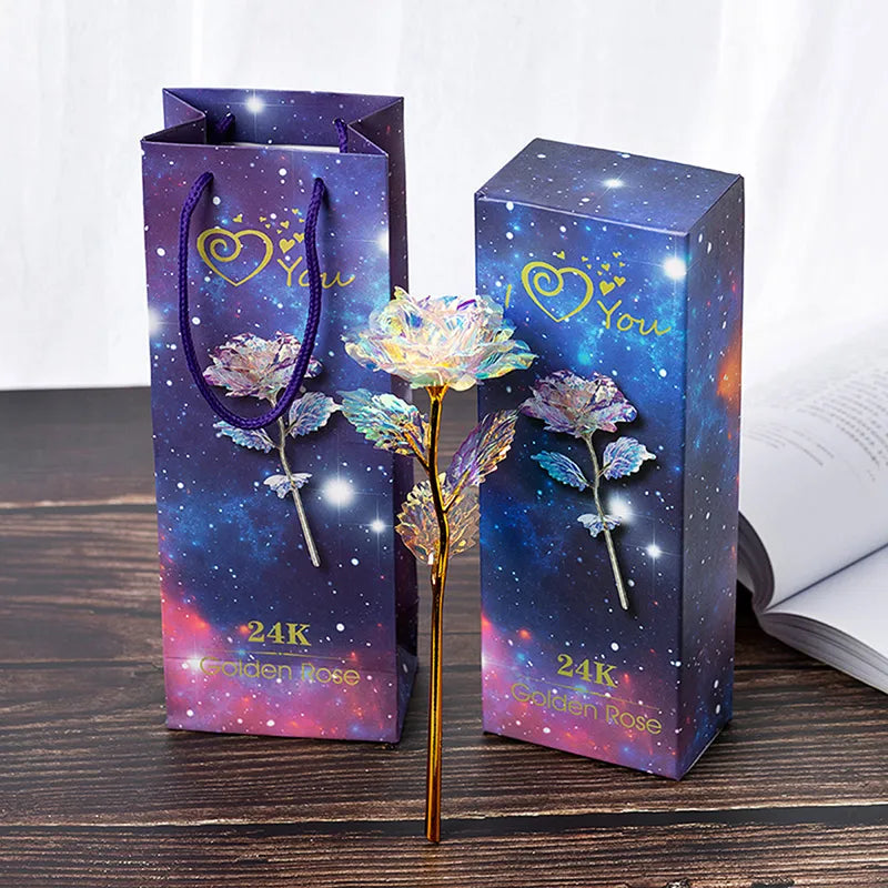 Galaxy Rose Gifts for Her Or Him Colorful