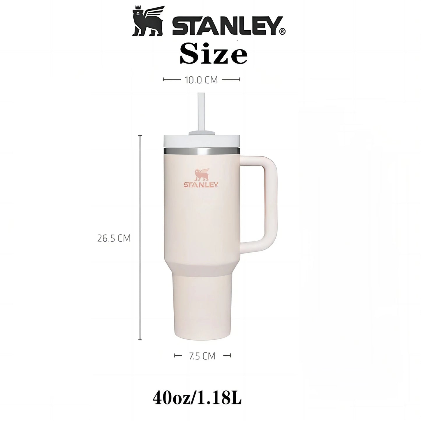 Original Stanley Quencher 40oz Quengher H2.0 Tumbler with Handle Lids Stainless Steel Termos Cup Car Mugs