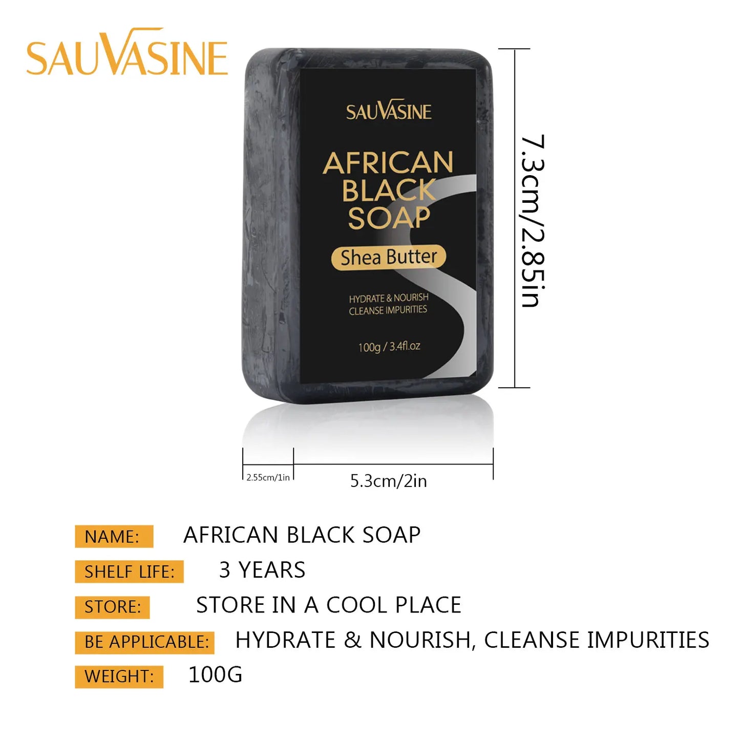 100g African Black Soap Shea Butter