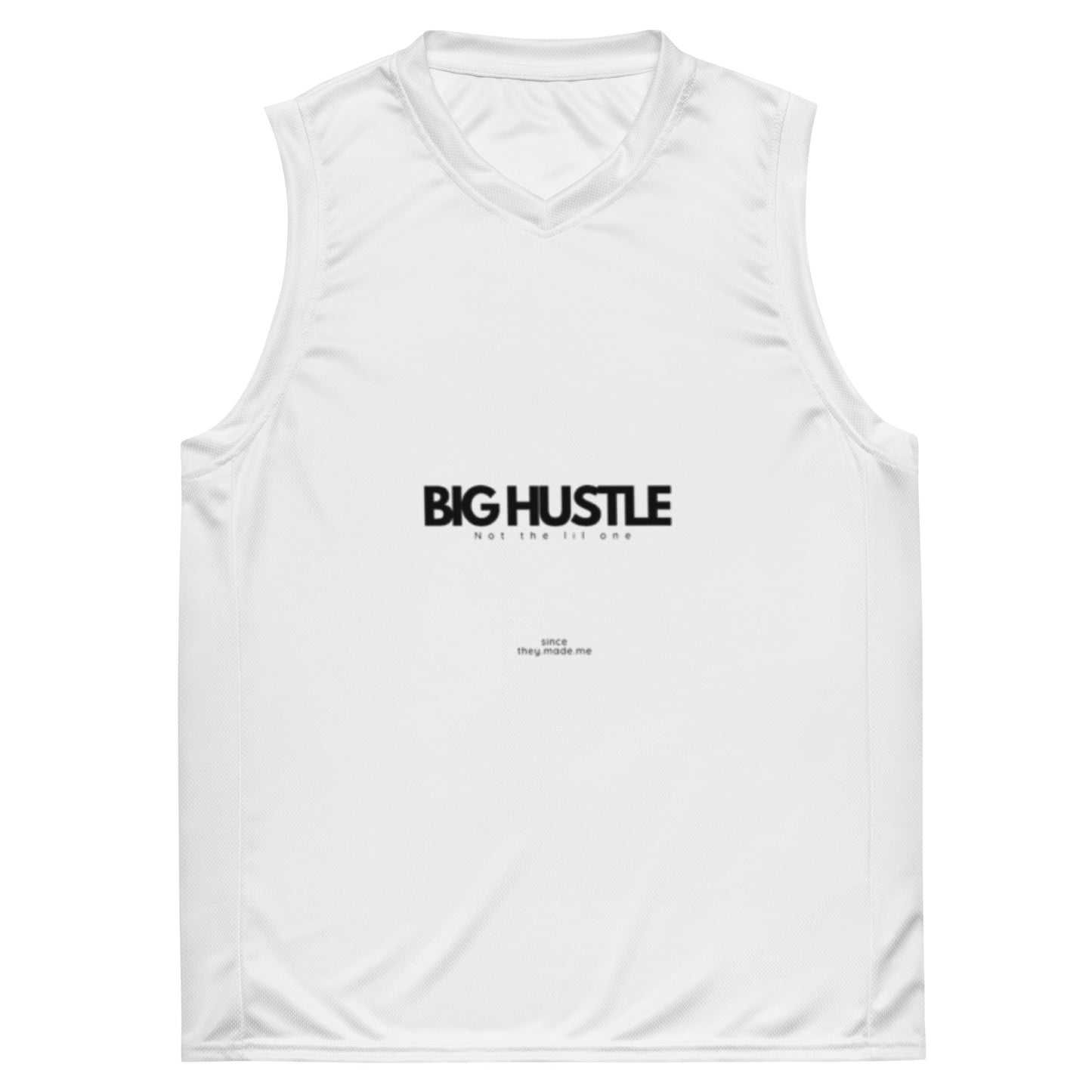 Big Hustle Not The Little One Recycled unisex basketball jersey