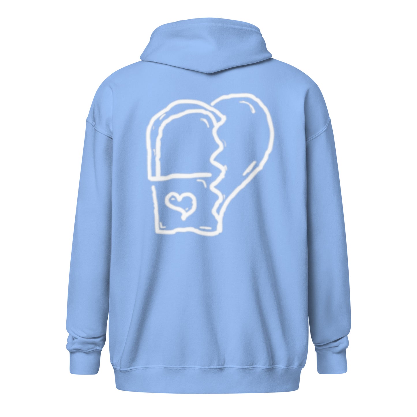 Heart on lock half zip