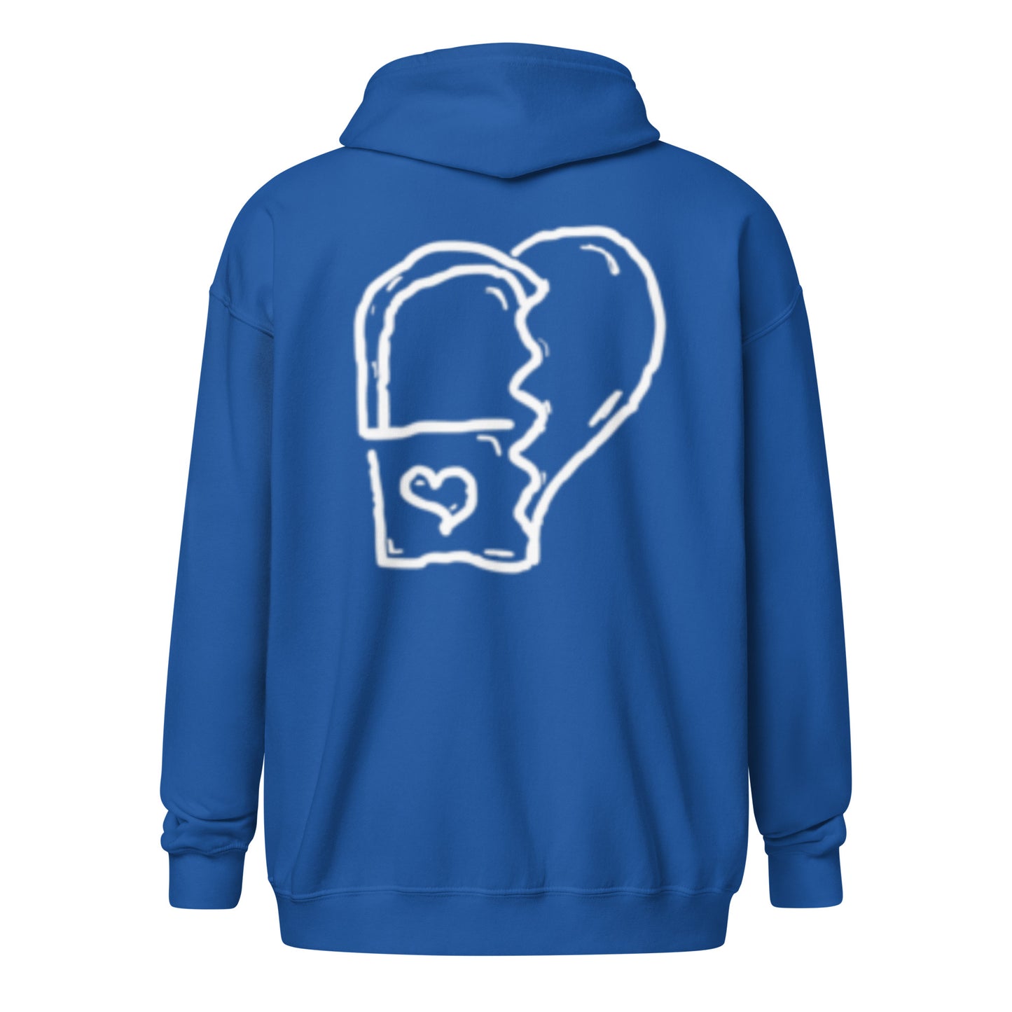 Heart on lock half zip